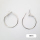 Earring Hoops #4 - 30mm Silver Finish - 3 Pairs