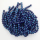 Glass Beads 8mm Evil Eye Round - Dark Blue & Blue - 1 String