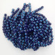 Glass Beads 8mm Evil Eye Round - Dark Blue & Blue - 1 String / 25 Beads