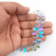 Glass Beads 13mm Rice / Rizo - Rainbow Lustre - 1 String