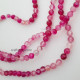 Glass Beads 6mm Round - Shaded Dark Pink - 40 Beads
