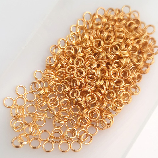 Spacer Rings #3 - 4mm Metal - Golden Finish - 20 gms