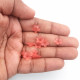 Acrylic Beads 10mm Flower #23 - Coral Red - 20 gms