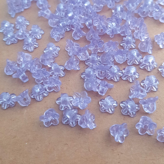 Acrylic Charms 7mm - Flower #3 Lilac - 10 gms