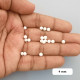 Acrylic Beads 4mm Round - White - 20gms