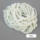 Glass Beads 6mm Round - Matte White - 1 String / 130 Beads
