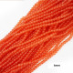 Glass Beads 6mm Round - T. Orange - 1 String / 140 Beads