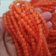 Glass Beads 6mm Round - T. Orange - 1 String / 140 Beads