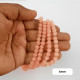 Glass Beads 6mm Round - Pastel Salmon - 1 String / 140 Beads