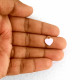 Enamel Charms 12mm - Heart #4 - Baby Pink - 4 Charms