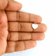 Enamel Charms 12mm - Heart #5 - White - 4 Charms