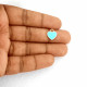 Enamel Charms 12mm - Heart #8 - Light Blue - 4 Charms