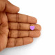 Enamel Charms 12mm - Heart #10 - Lilac - 4 Charms