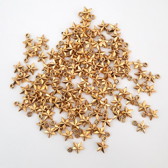 Acrylic Charms 14mm Star #1 - A. Golden - 20gms