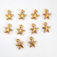 Metal Charms 15mm Starfish #3 - Golden - 10 Charms