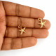 Metal Charms 15mm Starfish #3 - Golden - 10 Charms