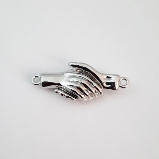 Magnetic Clasps #7 Hand Hold - Silver Finish - 1 Set