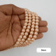 Glass Beads 8mm Pearl Finish - Champagne - 1 String / 95 Beads