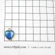 Metal Charms 17mm Heart #12 - Golden & Blue Lustre - 2 Charms