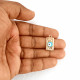Resin Charms 20mm Rectangle - Evil Eye - White - 2 Charms