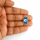 Resin Charms 20mm Rectangle - Evil Eye - Blue - 2 Charms