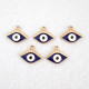 Enamel Charms 16mm Evil Eye - Blue - 5 Charms