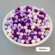 Acrylic Beads 8mm Round - Purple Assorted - 20gms / 70 Beads