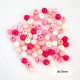 Acrylic Beads 8mm Round - Pink Assorted - 20gms / 70 Beads