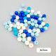 Acrylic Beads 8mm Round - Blue Assorted - 20gms / 70 Beads