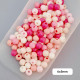 Acrylic Beads 6mm Round - Pink Assorted - 20gms / 185 Beads