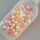 Acrylic Beads 8mm Round - Bead In Bead Assorted - 74 Beads