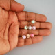 Acrylic Beads 8mm Round - Bead In Bead Assorted - 74 Beads