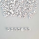 Acrylic Beads 7mm Alphabet Disc - White & Black - 140 Beads