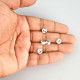 Acrylic Beads 7mm Alphabet Disc - White & Black - 140 Beads