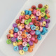 Acrylic Beads 7mm Alphabet Disc - Assorted - 140 Beads