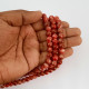Mottled Glass Beads 8mm - Dark Red - 1 String / 100 Beads