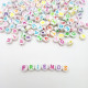 Acrylic Beads 7mm Alphabet Disc - White & Coloured - 140 beads