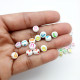 Acrylic Beads 7mm Alphabet Disc - White & Coloured - 140 beads