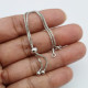 Bracelet Chains Adjustable - Silver Finish - 4 inches