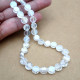 Glass Beads 8mm Disc Faceted - Clear With Lustre - 1 String / 38 Beads
