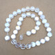 Glass Beads 8mm Disc Faceted - Clear With Lustre - 1 String / 38 Beads