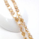 Glass Beads 8mm Disc Faceted - Champagne - 1 String / 38 Beads