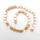 Glass Beads 8mm Disc Faceted - Champagne - 1 String / 38 Beads