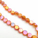 Glass Beads 8mm Disc Faceted - Amber With Lustre - 1 String / 38 Beads