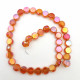 Glass Beads 8mm Disc Faceted - Amber With Lustre - 1 String / 38 Beads