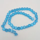 Glass Beads 6mm Disc Faceted - Sky Blue With Lustre - 1 String / 48 Beads