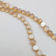 Glass Beads 6mm Disc Faceted - Champagne With Lustre - 1 String / 48 Beads