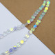 Glass Beads 6mm Disc Faceted - Clear With Lustre - 1 String / 48 Beads