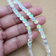 Glass Beads 6mm Disc Faceted - Clear With Lustre - 1 String / 48 Beads