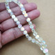 Glass Beads 6mm Disc Faceted - Pale Yellow With Lustre - 1 String / 48 Beads